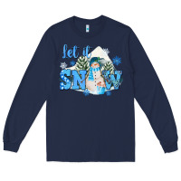 Navy let it snow christmas Long Sleeve Tee - FaDigitalArtStudio