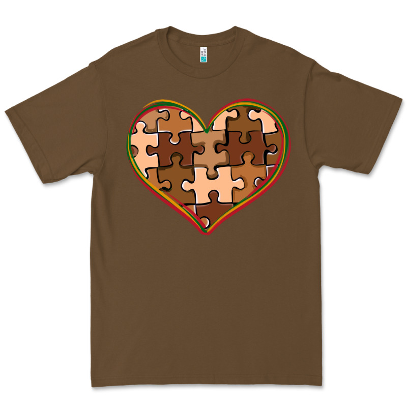 Melanin Skin Tone Heart Black History Premium Tee by CowGirlArtShop | Teevron