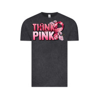 Vintage Black Think pink Cancer Awareness Vintage Tee - FaDigitalArtStudio