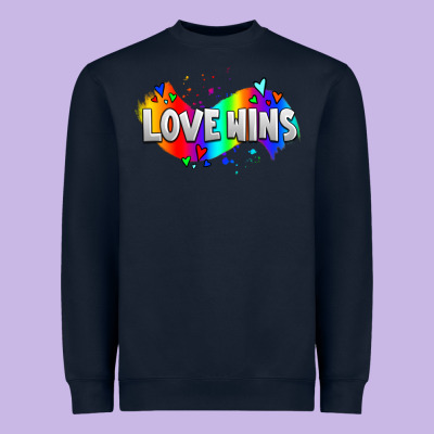 Love Wins Pride Lgbtq Heavyweight Sweatshirt Designed By Adodesignshop