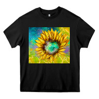 Black sparkling sunflower Heavy Core Tee - TumblerDesignByShophia