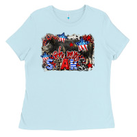 Baby Blue Oh my stars pig Ladies Tee - CowGirlArtShop