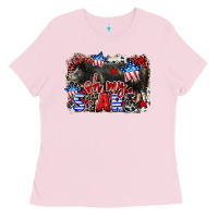 Bubblegum Pink Oh my stars pig Ladies Tee - CowGirlArtShop