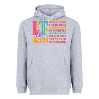 Heather Grey it is okay to Heavyweight Hoodie - JahusDesignShop