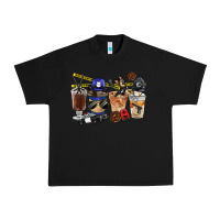 Black Police Coffee Cups Urban Heavy Tee - FaDigitalArtStudio
