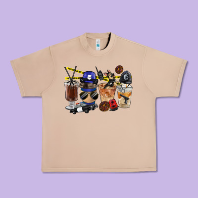 Police Coffee Cups Urban Heavy Tee Designed By Fadigitalartstudio