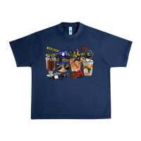Navy Police Coffee Cups Urban Heavy Tee - FaDigitalArtStudio