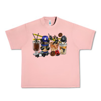 Salmon Police Coffee Cups Urban Heavy Tee - FaDigitalArtStudio