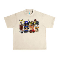 Sandshell Police Coffee Cups Urban Heavy Tee - FaDigitalArtStudio