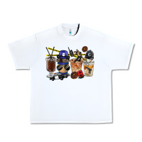 White Police Coffee Cups Urban Heavy Tee - FaDigitalArtStudio