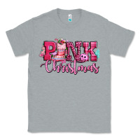 Heather Grey pink christmas Classic Tee - CowGirlArtShop