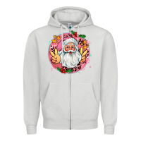 Dove Grey merry christmas peace santa Zipper Hoodie - AdoDesignShop