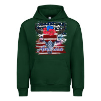 Forest Green bull skull america Urban Hoodie - JahusDesignShop