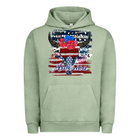 Pigment Oil Green bull skull america Urban Hoodie - JahusDesignShop