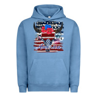 Pigment Pebble Blue bull skull america Urban Hoodie - JahusDesignShop