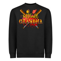 Black softball grandma Heavyweight Sweatshirt - AdoDesignShop