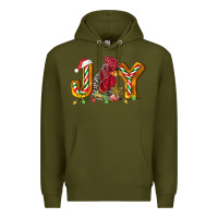 Army Green Joy Rooster Premium Hoodie - LillyAllenDesigns