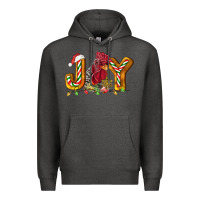 Charcoal Heather Joy Rooster Premium Hoodie - LillyAllenDesigns