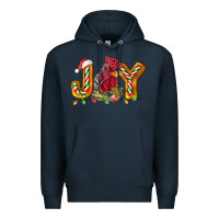 Navy Joy Rooster Premium Hoodie - LillyAllenDesigns