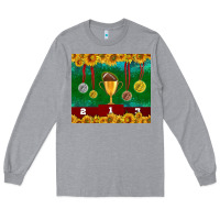 Heather Grey american football trophy cup and medal tumbler Long Sleeve Tee - BundleAndBundleShop