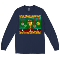 Navy american football trophy cup and medal tumbler Long Sleeve Tee - BundleAndBundleShop