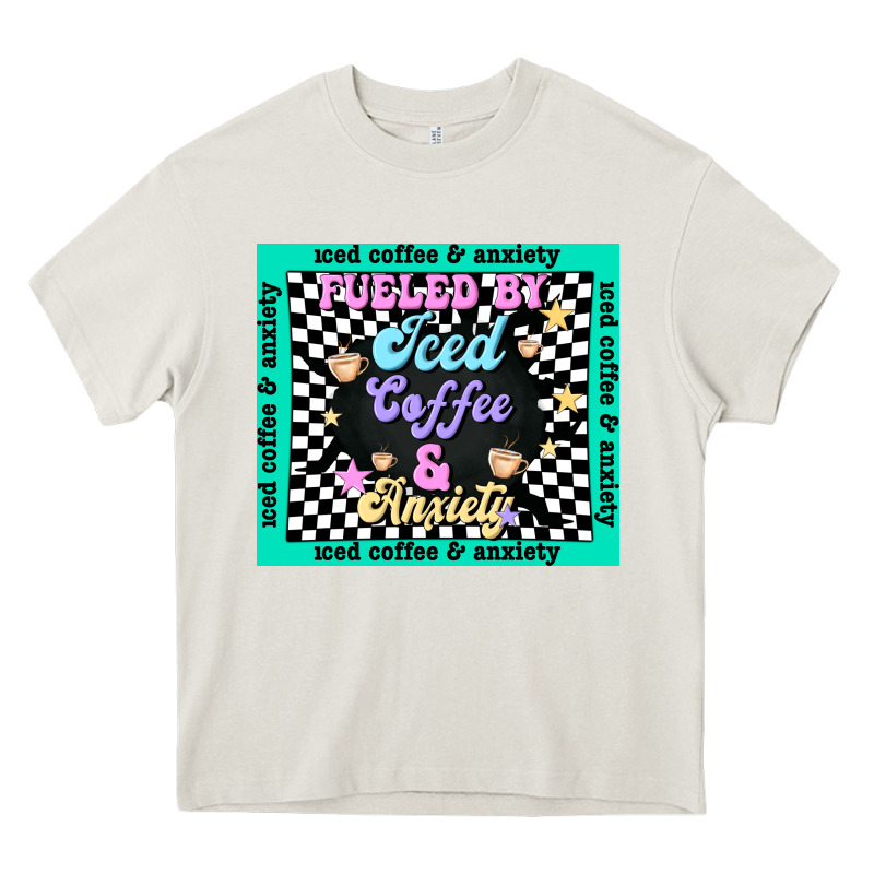 Fueled By ıced Coffee And Anxiety Heavy Core Tee by TumblerDesignByShophia | Teevron