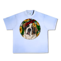 Grape Ice Christmas St. Bernard Urban Heavy Tee - RanaPortraitStore