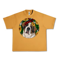 Peanut Butter Christmas St. Bernard Urban Heavy Tee - RanaPortraitStore