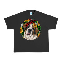 Pigment Black Christmas St. Bernard Urban Heavy Tee - RanaPortraitStore