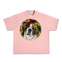 Salmon Christmas St. Bernard Urban Heavy Tee - RanaPortraitStore