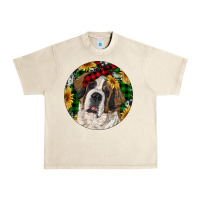 Sandshell Christmas St. Bernard Urban Heavy Tee - RanaPortraitStore