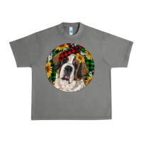 Tornado Christmas St. Bernard Urban Heavy Tee - RanaPortraitStore