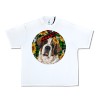 White Christmas St. Bernard Urban Heavy Tee - RanaPortraitStore