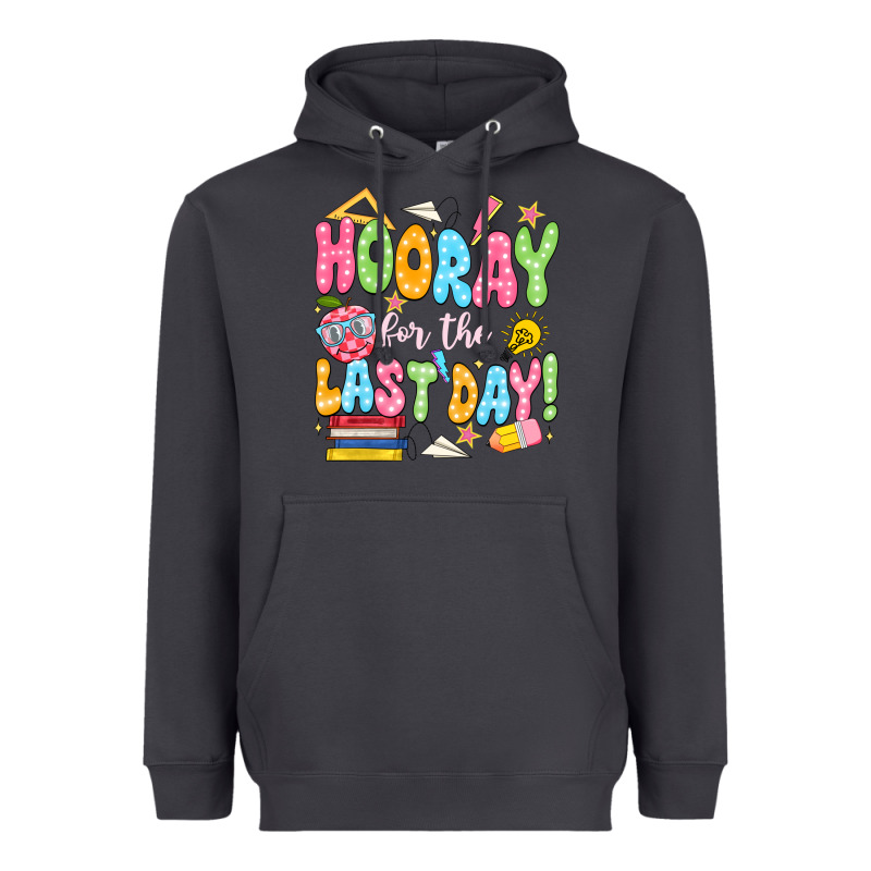 Hooray For The Last Day White Heavyweight Hoodie by JahusDesignShop | Teevron