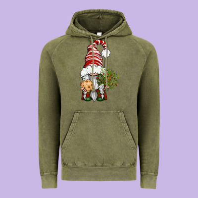 Christmas Gnome With Cookie Vintage Hoodie Designed By Bundleandbundleshop