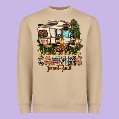 If I Am Drunk Its My Camping Friends Fault Heavyweight Sweatshirt Designed By Adodesignshop