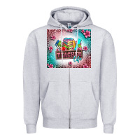 Heather Grey teacher life Zipper Hoodie - AdoDesignShop