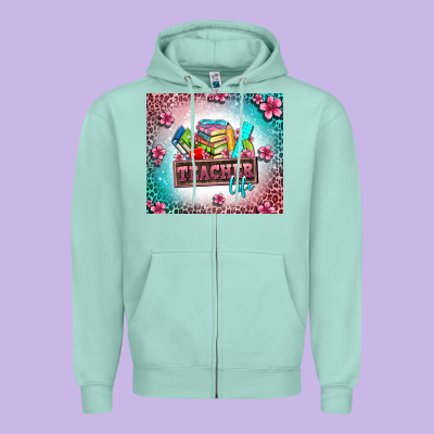 Teacher Life Zipper Hoodie Designed By Adodesignshop