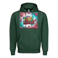 Sports Green teacher life Zipper Hoodie - AdoDesignShop