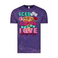 Cloud Purple Iced Coffee is my love language Valentine's Day Vintage Tee - FaDigitalArtStudio