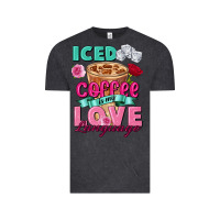Vintage Black Iced Coffee is my love language Valentine's Day Vintage Tee - FaDigitalArtStudio