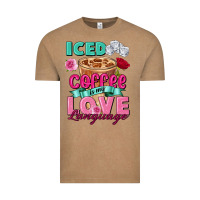 Vintage Coffee Iced Coffee is my love language Valentine's Day Vintage Tee - FaDigitalArtStudio