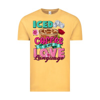 Vintage Mustard Iced Coffee is my love language Valentine's Day Vintage Tee - FaDigitalArtStudio