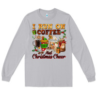 Moon Dust i run on coffee and christmas cheer Long Sleeve Tee - FaDigitalArtStudio