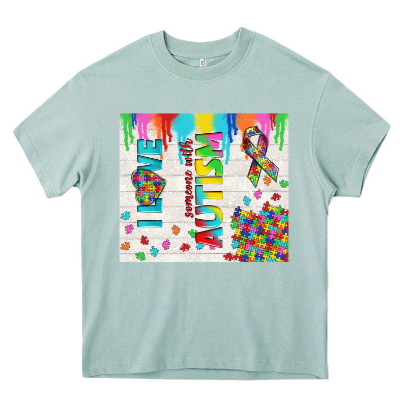 I Love Someone With Autism Heavy Core Tee by TumblerDesignByShophia | Teevron
