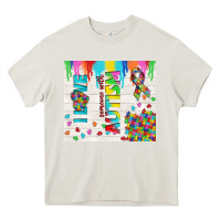 Cream i love someone with autism Heavy Core Tee - TumblerDesignByShophia