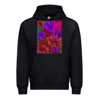 Black floral pattern Urban Hoodie - JahusDesignShop