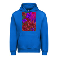 Cobalt floral pattern Urban Hoodie - JahusDesignShop