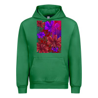 Emerald floral pattern Urban Hoodie - JahusDesignShop