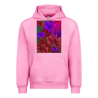 Fuchsia Pink floral pattern Urban Hoodie - JahusDesignShop